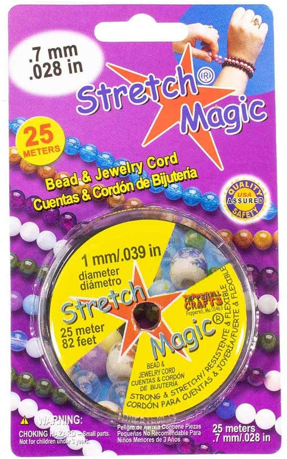 Stretch Magic 1mm (.039) Black Elastic Jewellery Cord 5m Spool