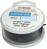 Impress Trade Black Colored Copper Wire 18 Gauge 7 Yard Spool
